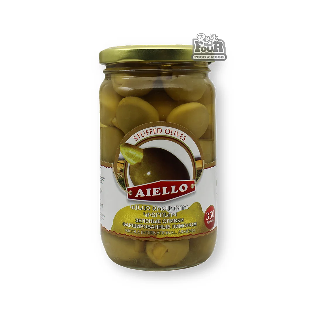 Green olives "AIELLO" stuffed with lemon 350g